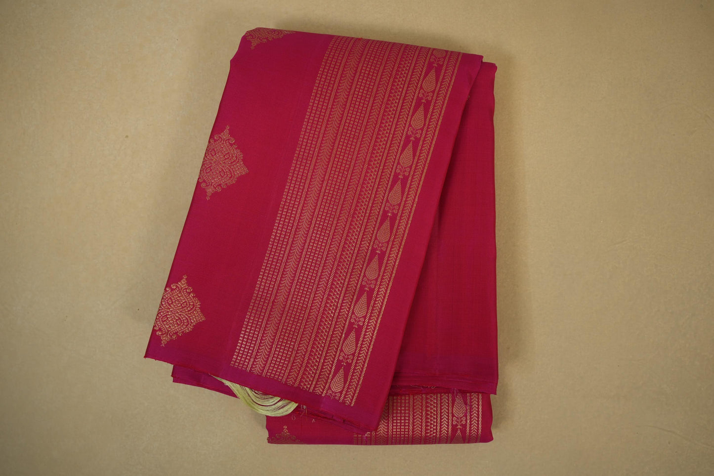 Folded Pink vintage kanjivaram silk saree
