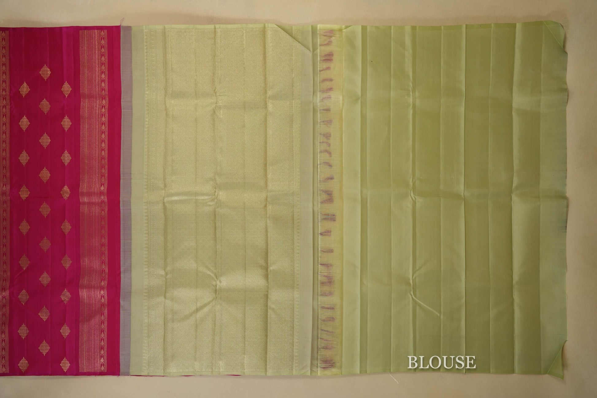 Pink Kanjivaram Silk Saree  blouse