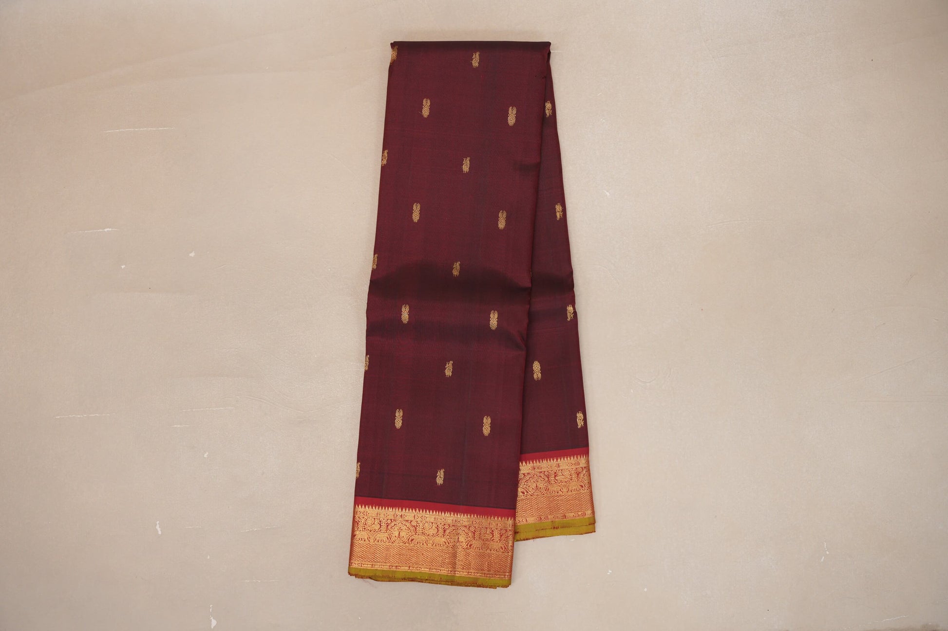 Reddish Maroon Vintage Kanjivaram Silk Saree online
