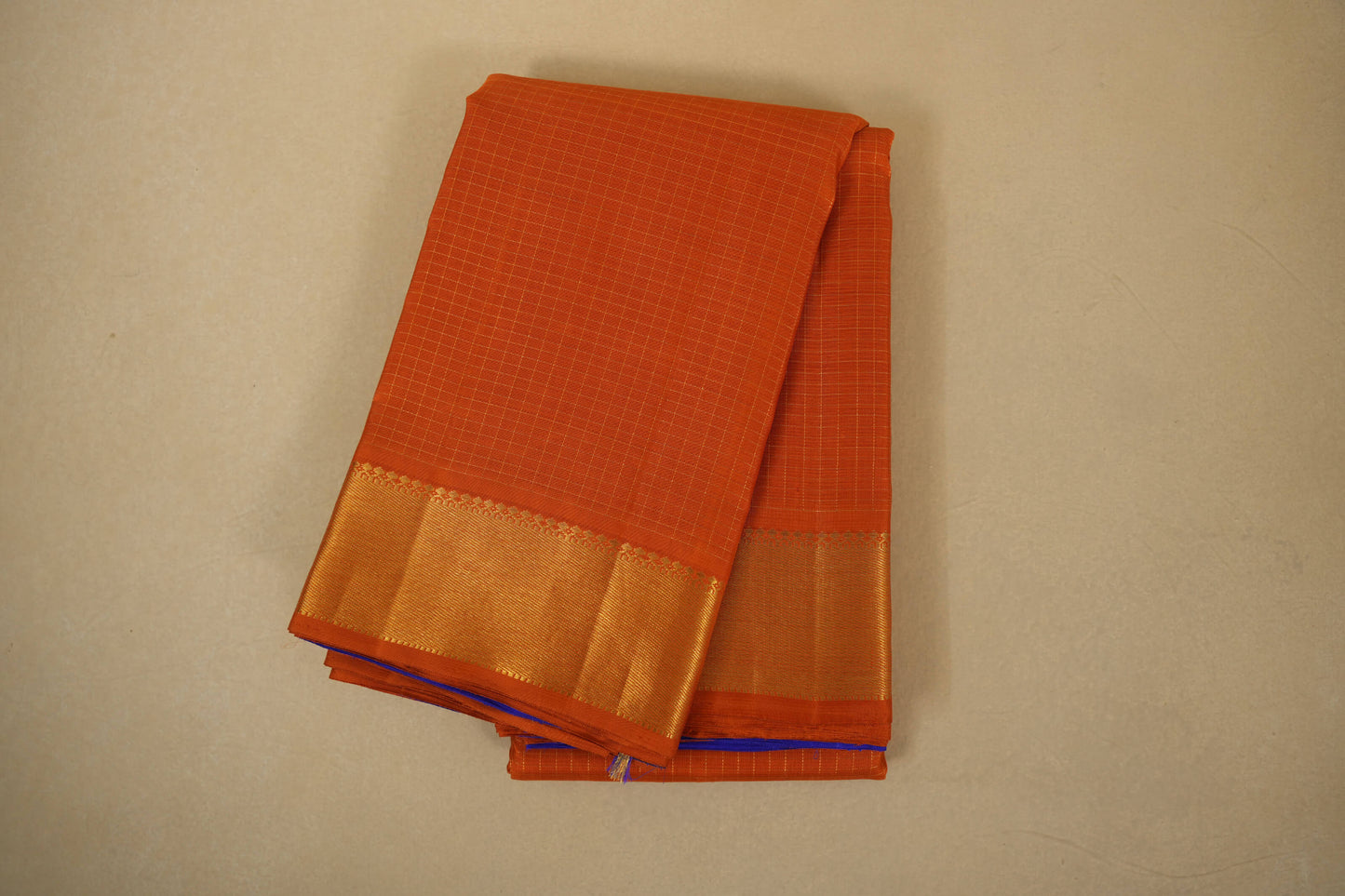 Mild orange vintage kanjivaram silk saree