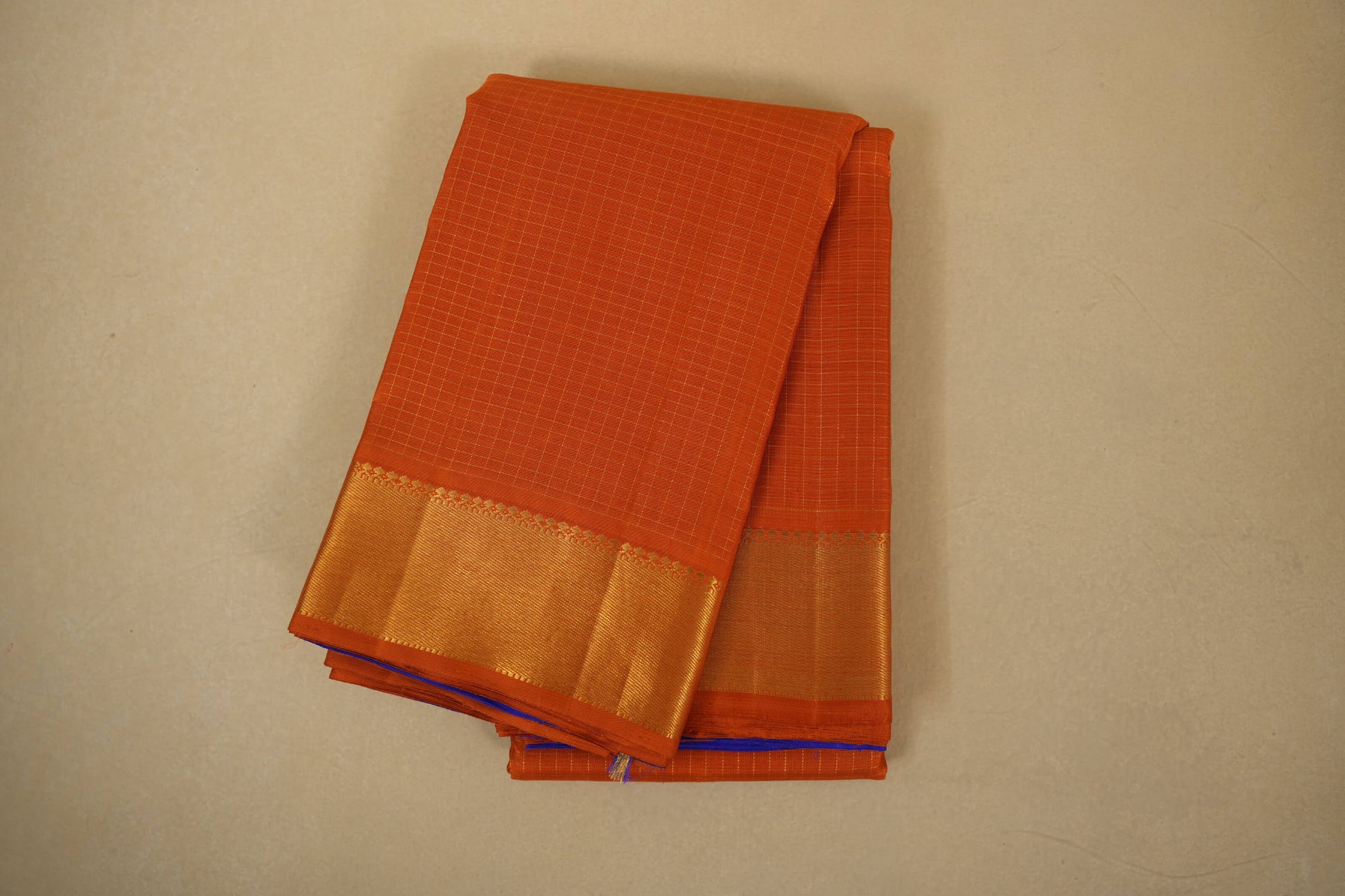 Mild orange vintage kanjivaram silk saree