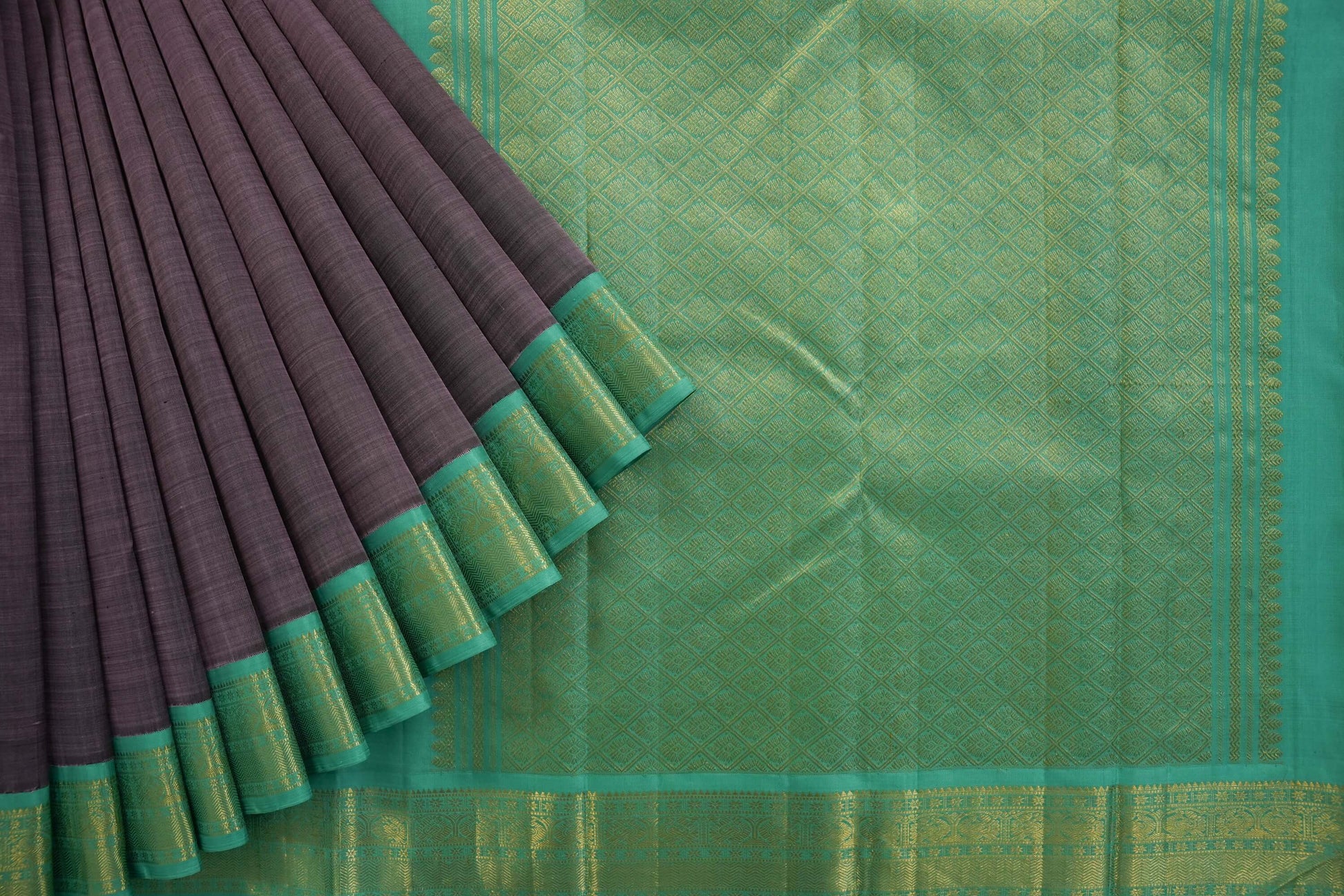 Light lavender kanchipuram silk saree