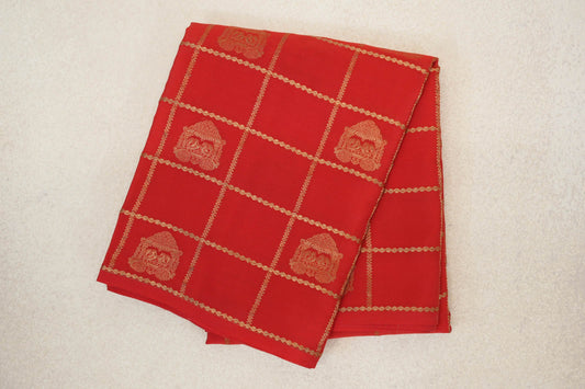 Tomato Red Mysore Silk Saree