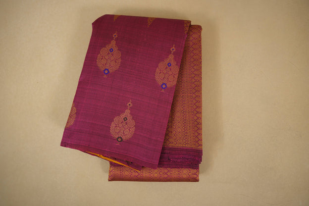 Magenta vintage kanjivaram silk saree