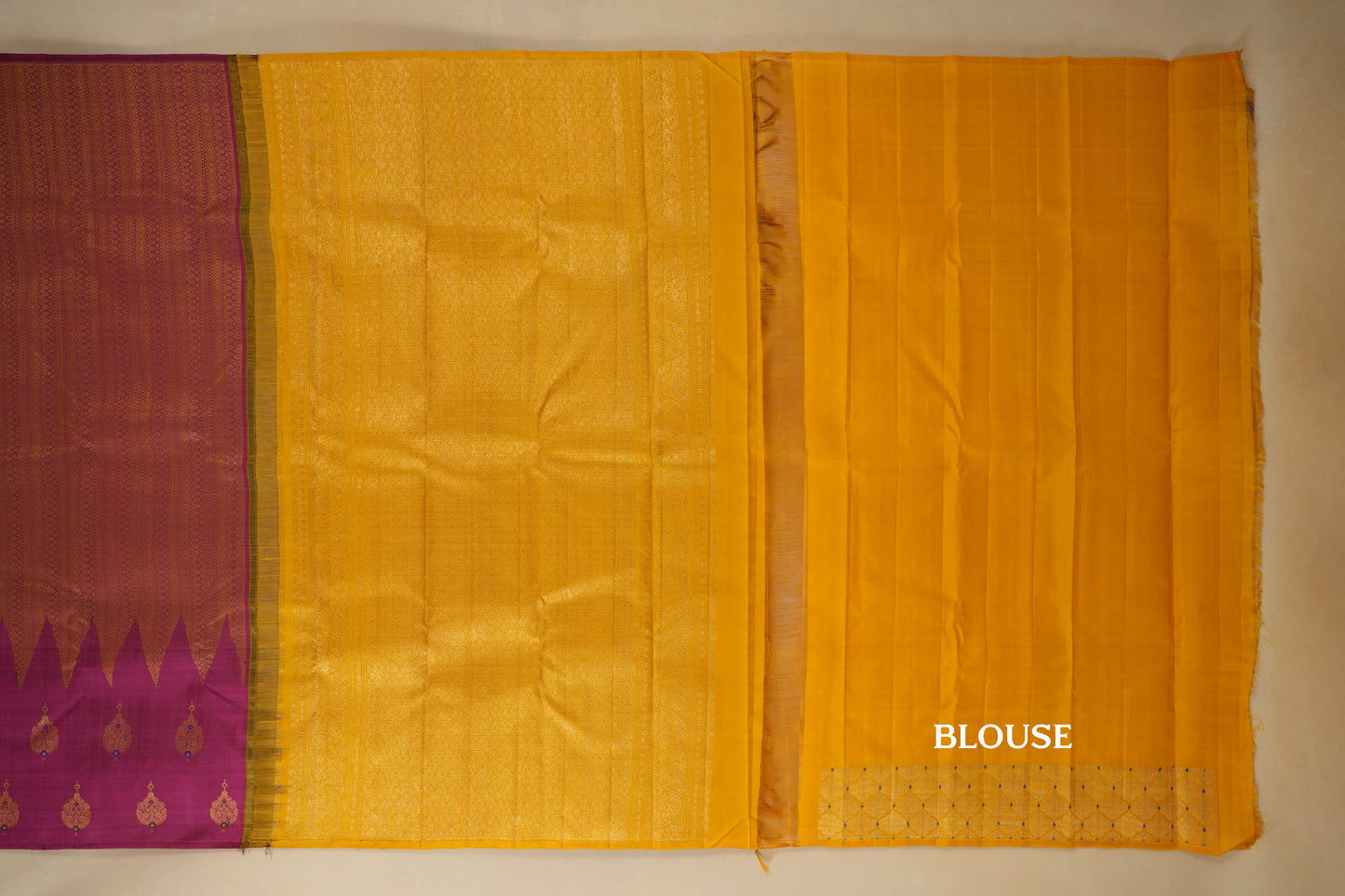 Magenta Kanjivaram Silk Saree blouse