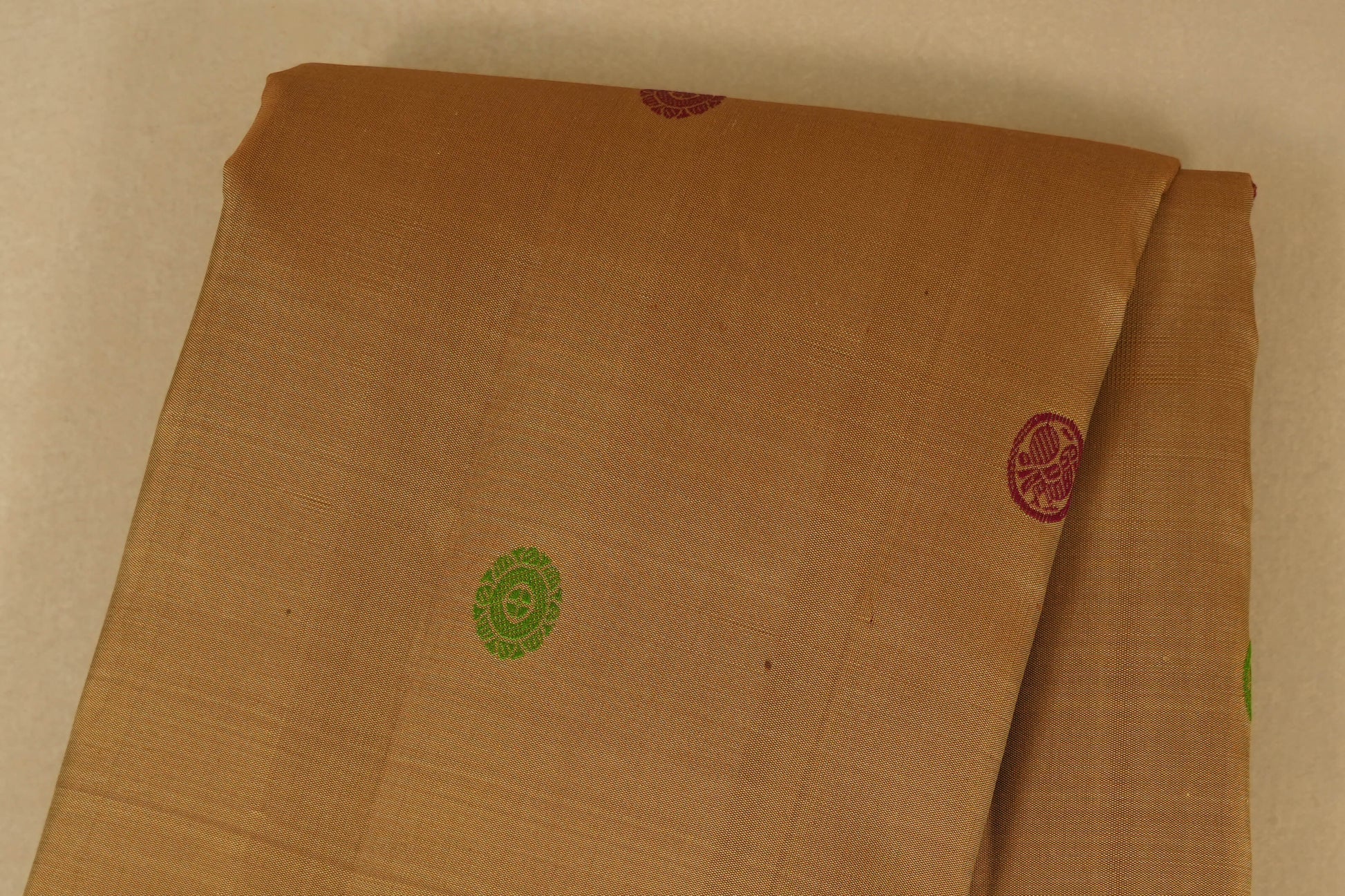 Khaki Kanjivaram Silk Saree body