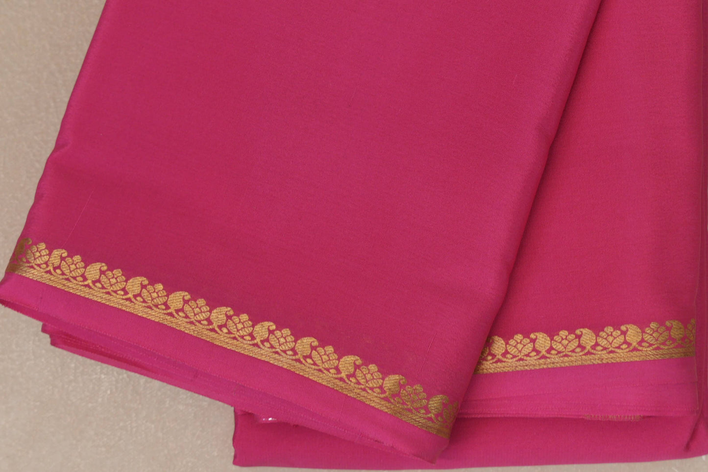 Bright Pink Mysore Silk Saree SS8981