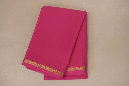 Bright Pink Mysore Silk Saree SS8981