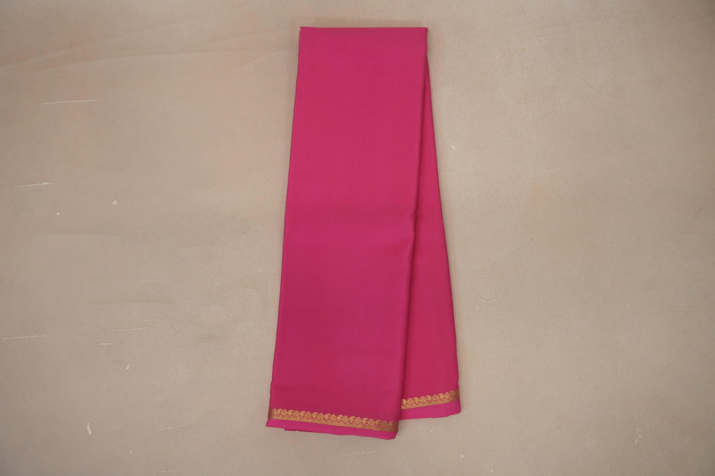 Bright Pink Mysore Silk Saree SS8981