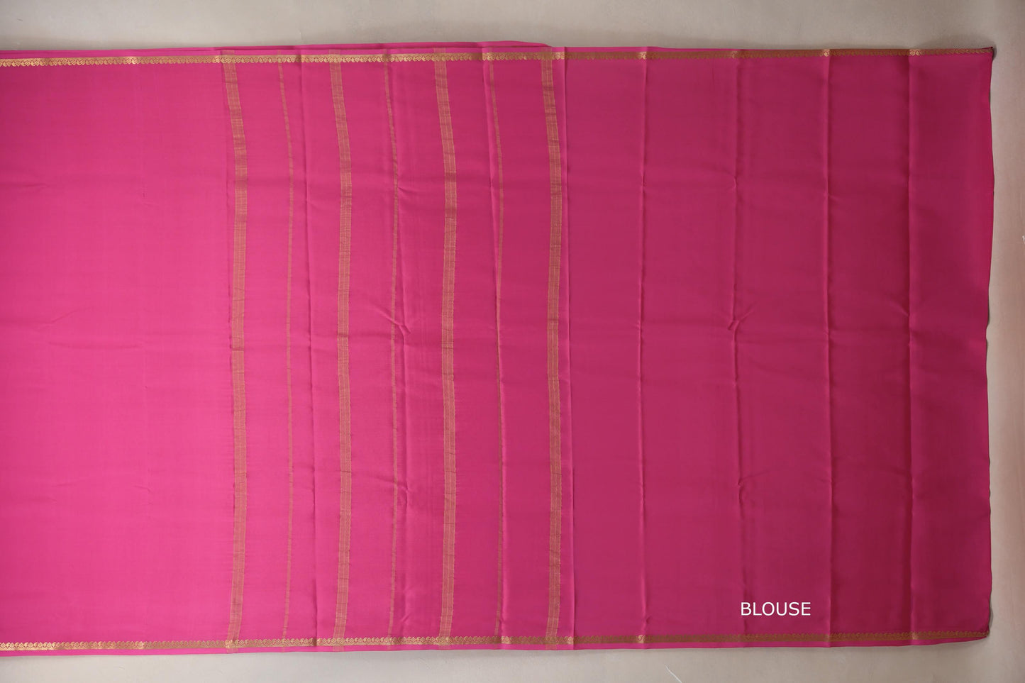 Bright Pink Mysore Silk Saree SS8981