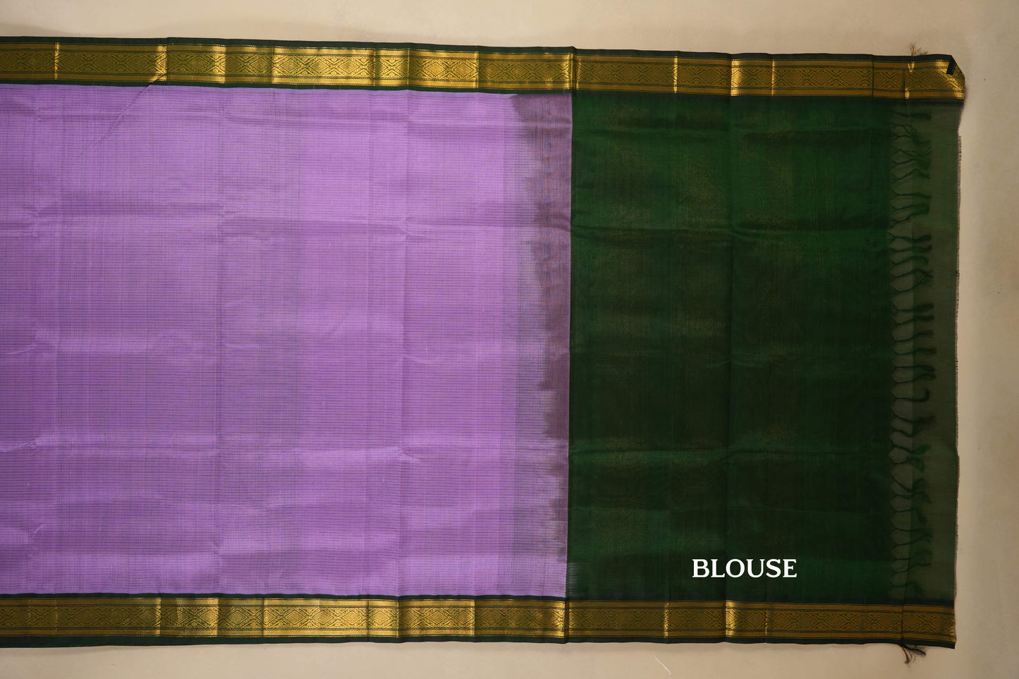 Lavender Silk Cotton Saree blouse
