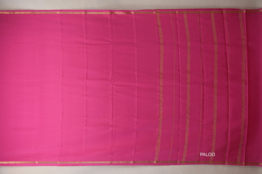 Bright Pink Mysore Silk Saree SS8981