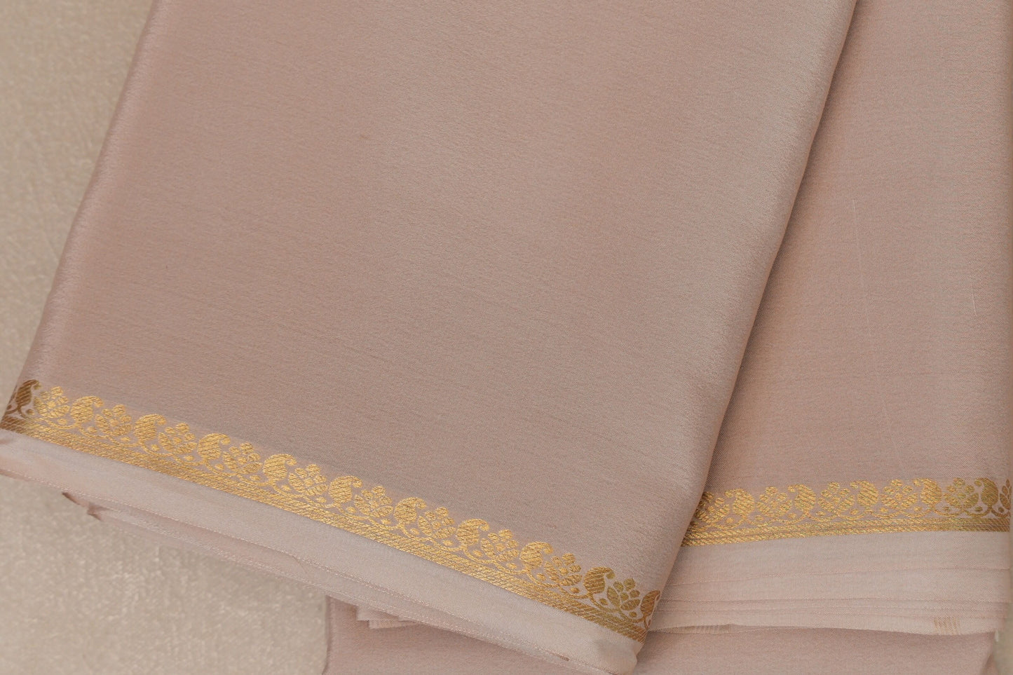 Cream Beige Mysore Silk Saree SS8982