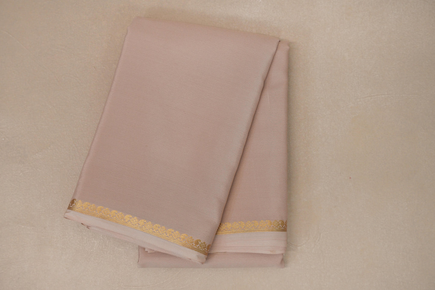 Cream Beige Mysore Silk Saree SS8982