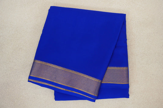 Bright Royal Blue Mysore Silk Saree