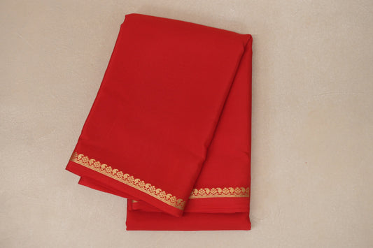 Bright Red Mysore Silk Saree SS8983