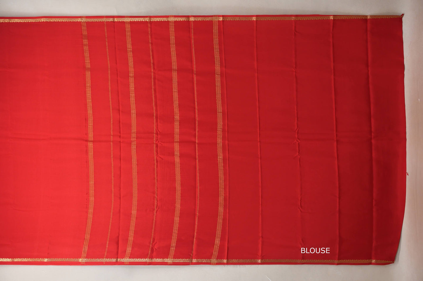 Bright Red Mysore Silk Saree SS8983