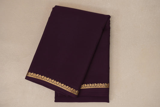 Deep Wine Purple Mysore Silk Saree SS8984