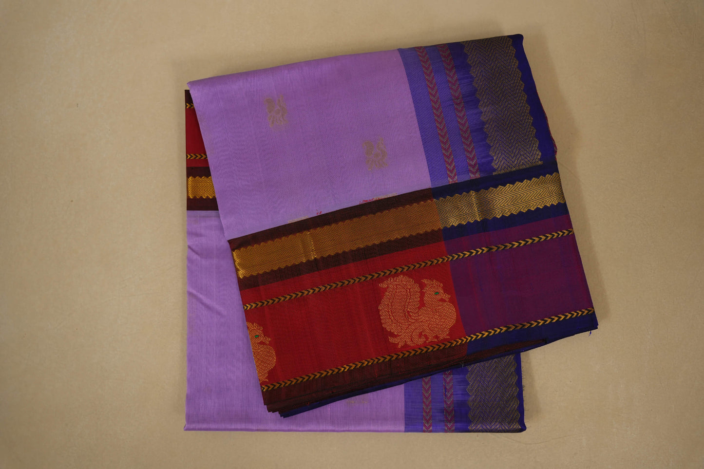 Lavender vintage silk cotton saree