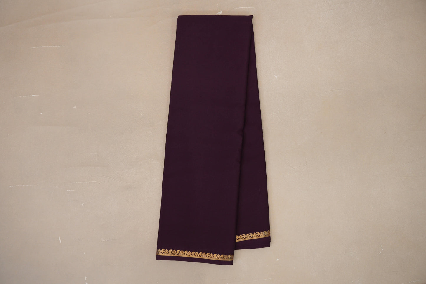 Deep Wine Purple Mysore Silk Saree SS8984