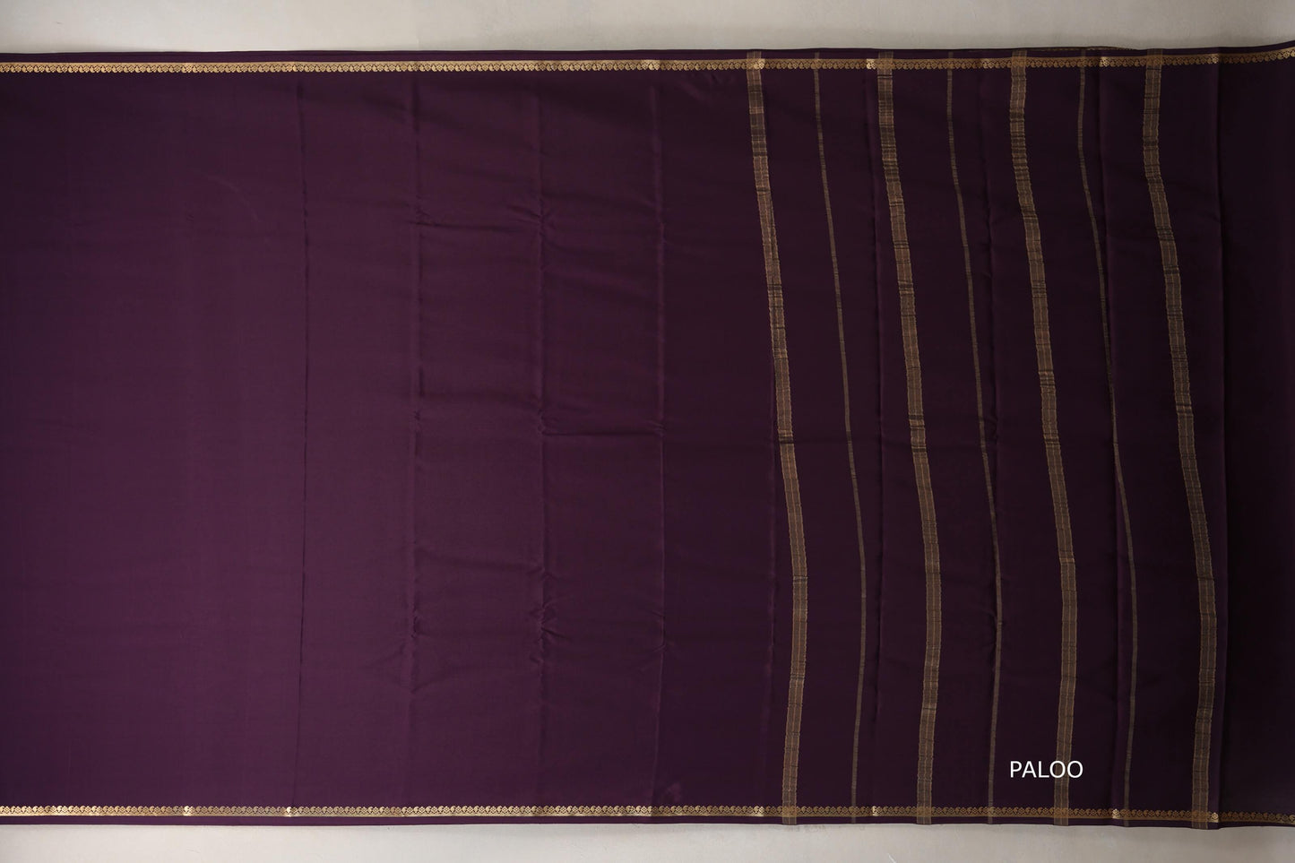Deep Wine Purple Mysore Silk Saree SS8984