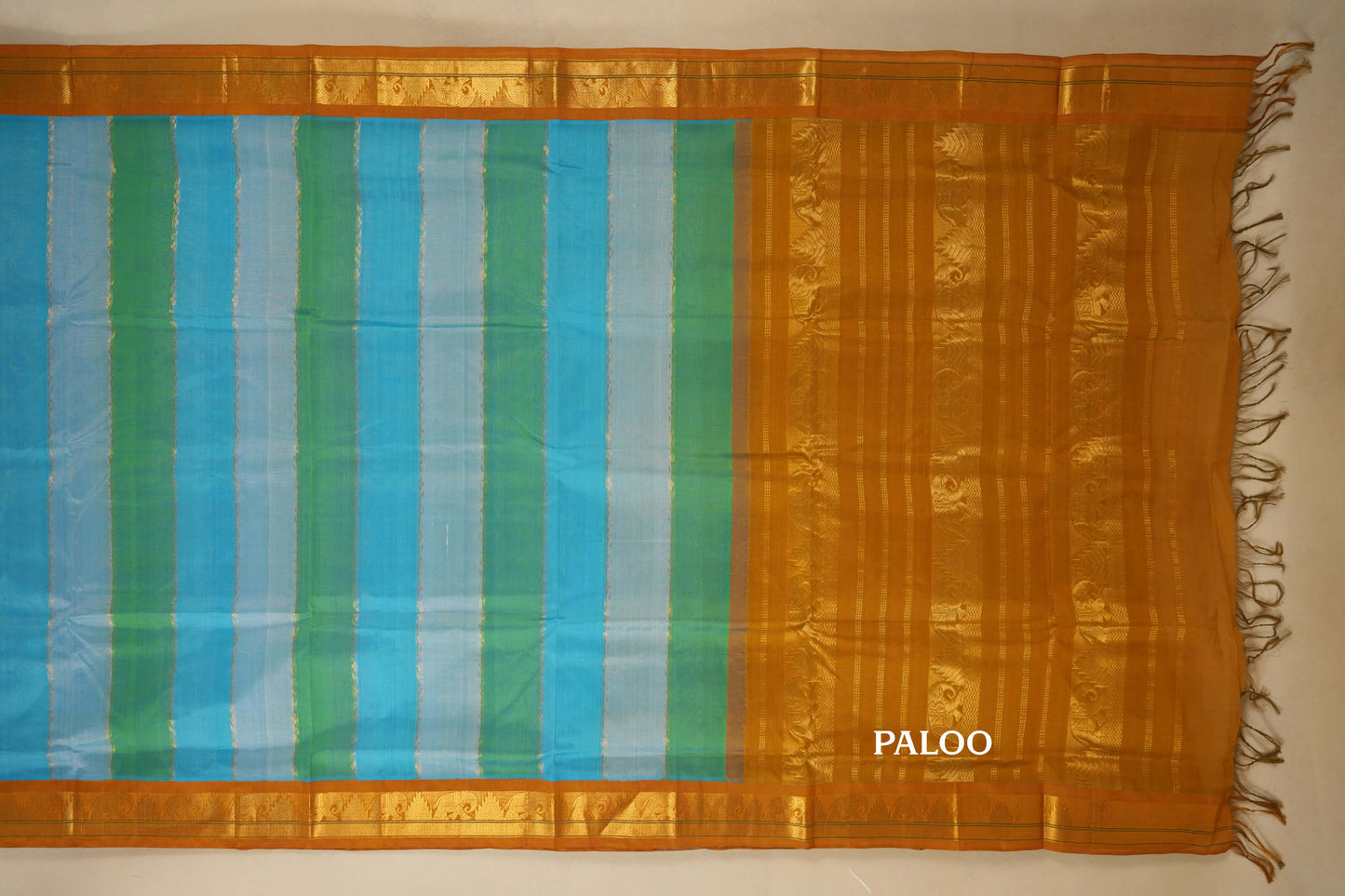 vintage silk cotton saree paloo