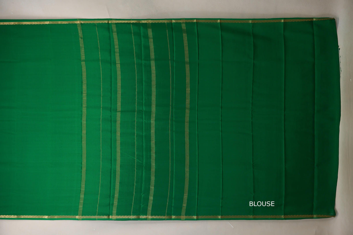 Bright Leaf Green Mysore Silk Saree SS8986