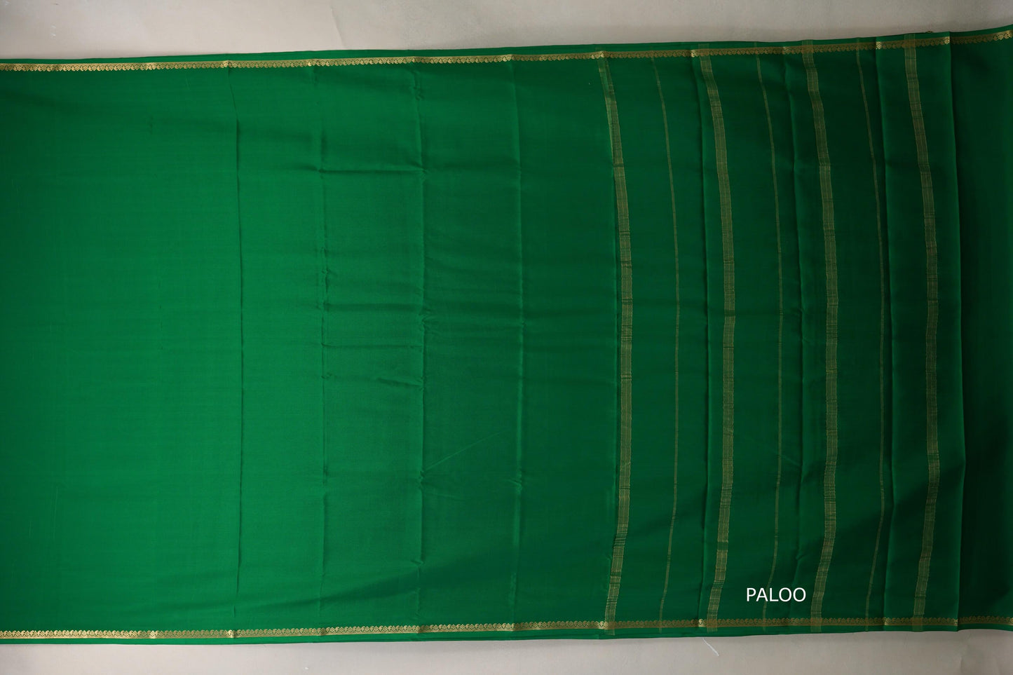 Bright Leaf Green Mysore Silk Saree SS8986
