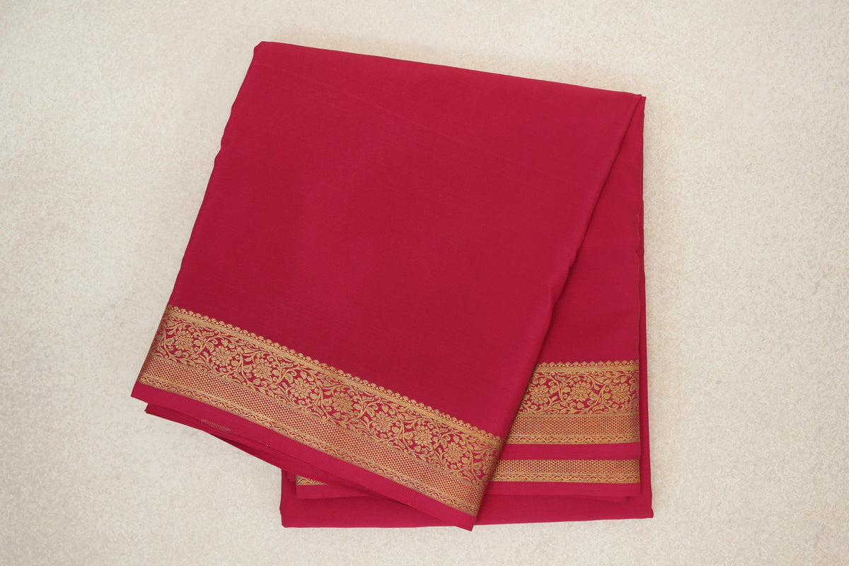 Deep Pink Mysore Silk Saree