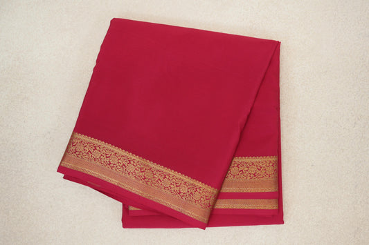 Deep Pink Mysore Silk Saree