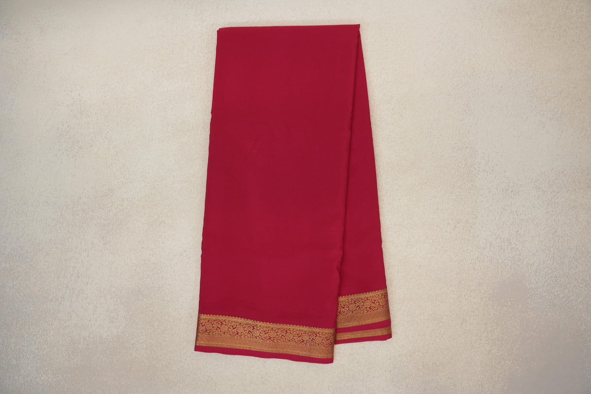 Online Deep Pink Mysore Silk Saree