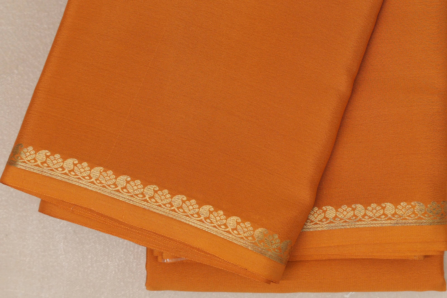 Mustard Orange Mysore Silk Saree SS8988