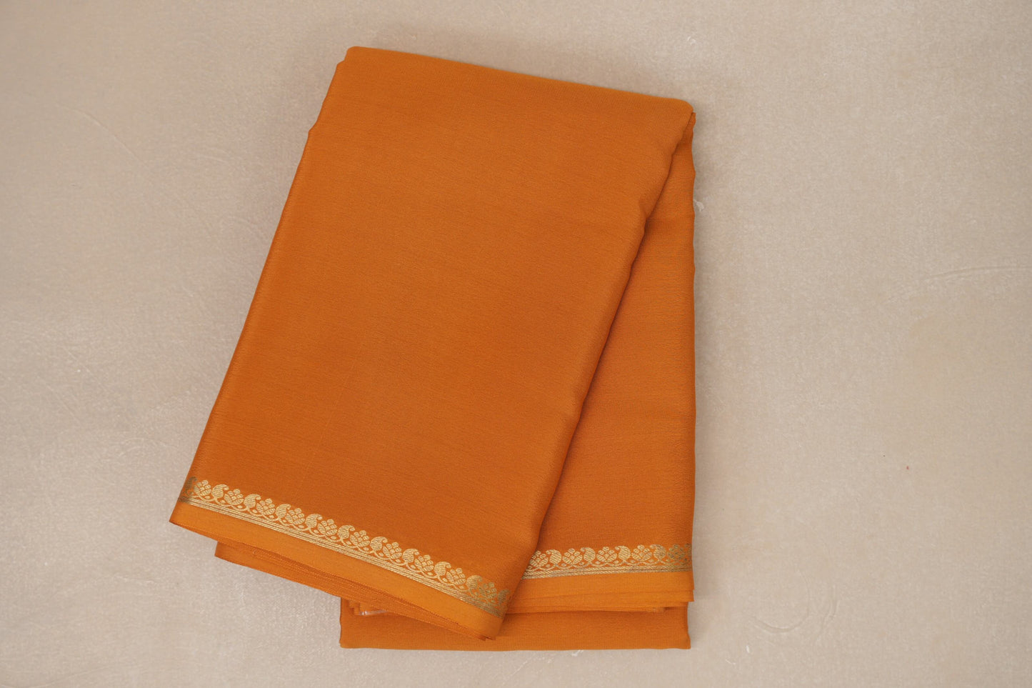 Mustard Orange Mysore Silk Saree SS8988