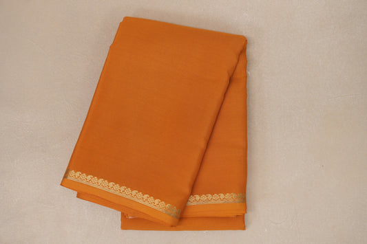 Mustard Orange Mysore Silk Saree SS8988