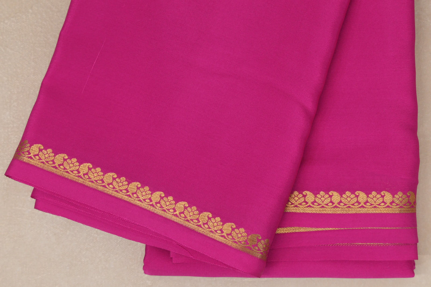Deep Rani Pink Mysore Silk Saree SS8989