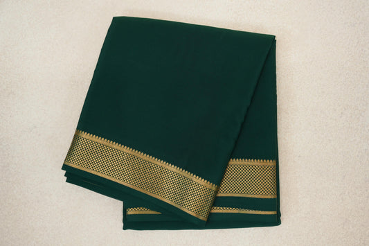 Deep Bottle Green Mysore Silk Saree