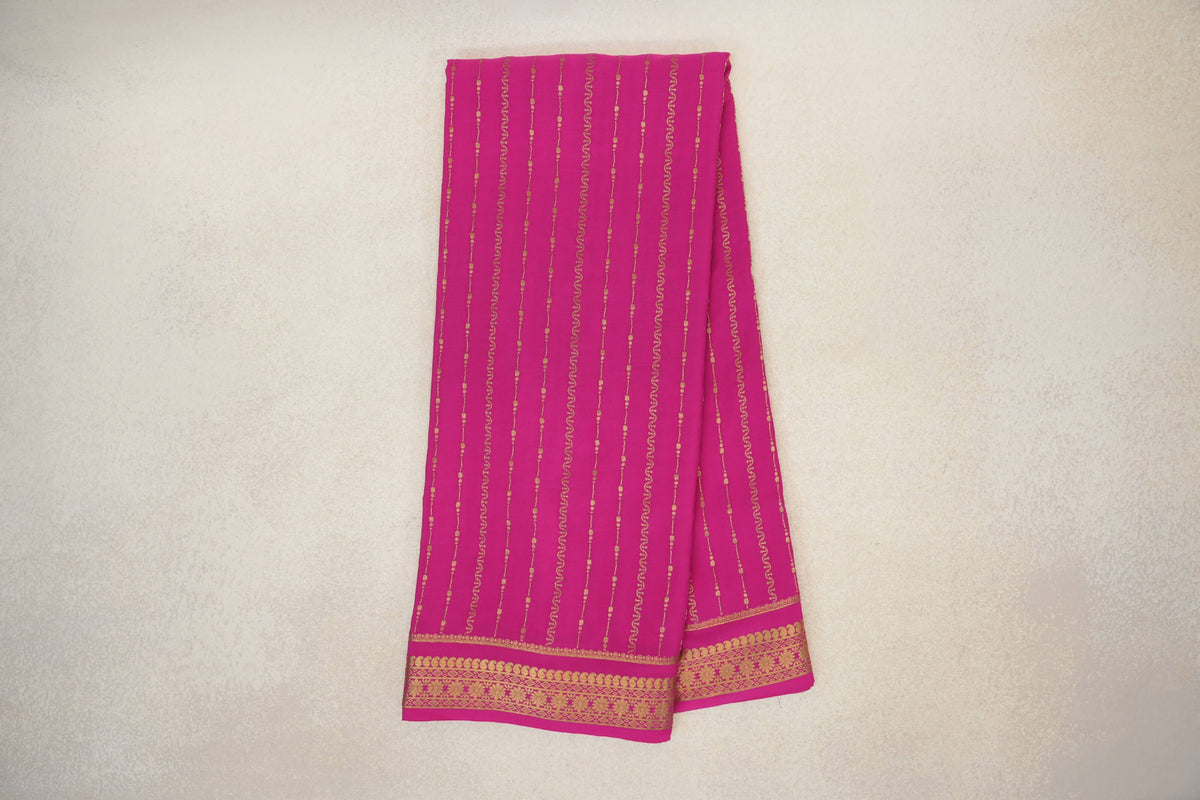 Online Rani Pink Mysore Silk Saree