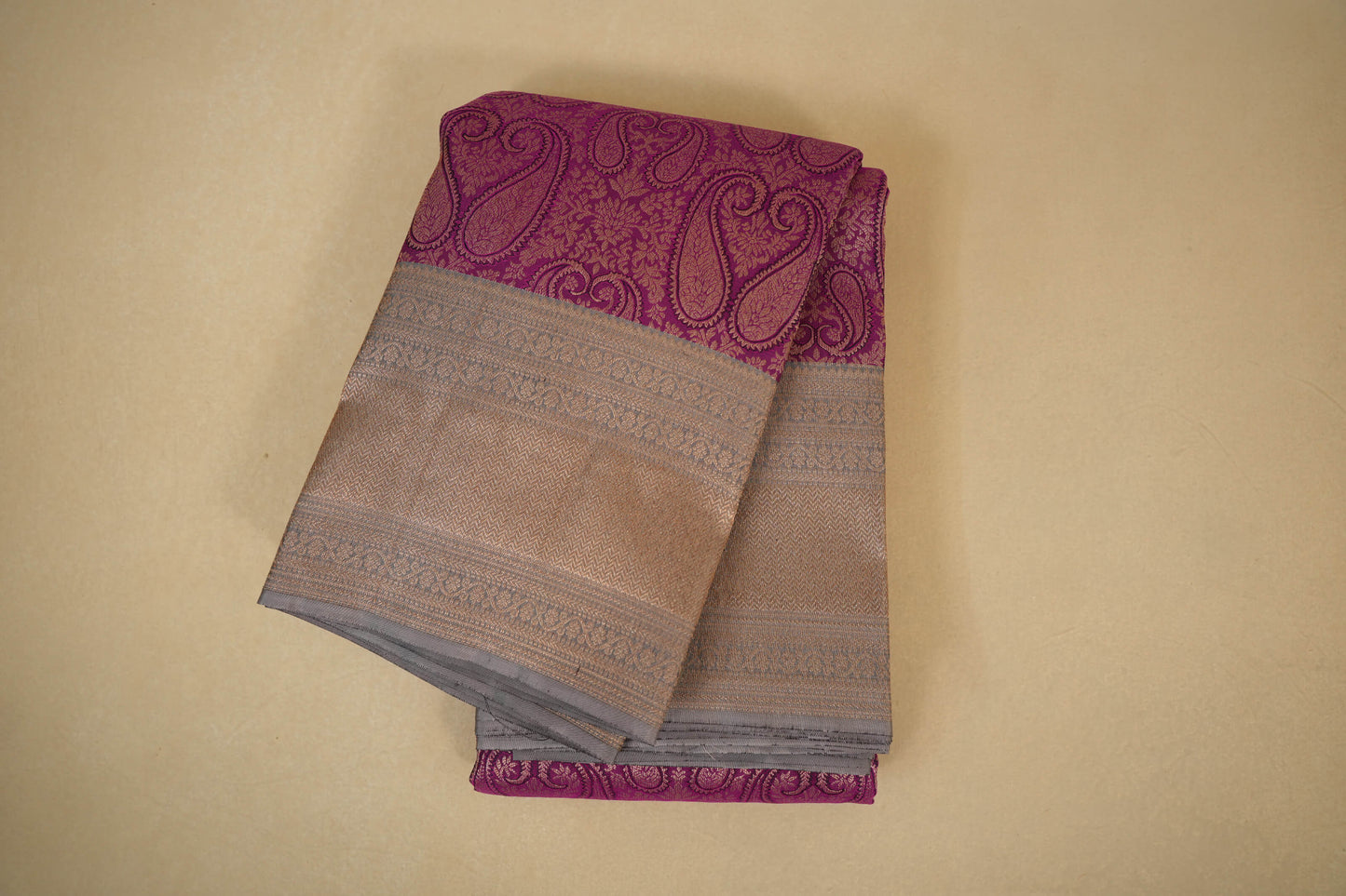 Purple vintage kanjivaram silk saree
