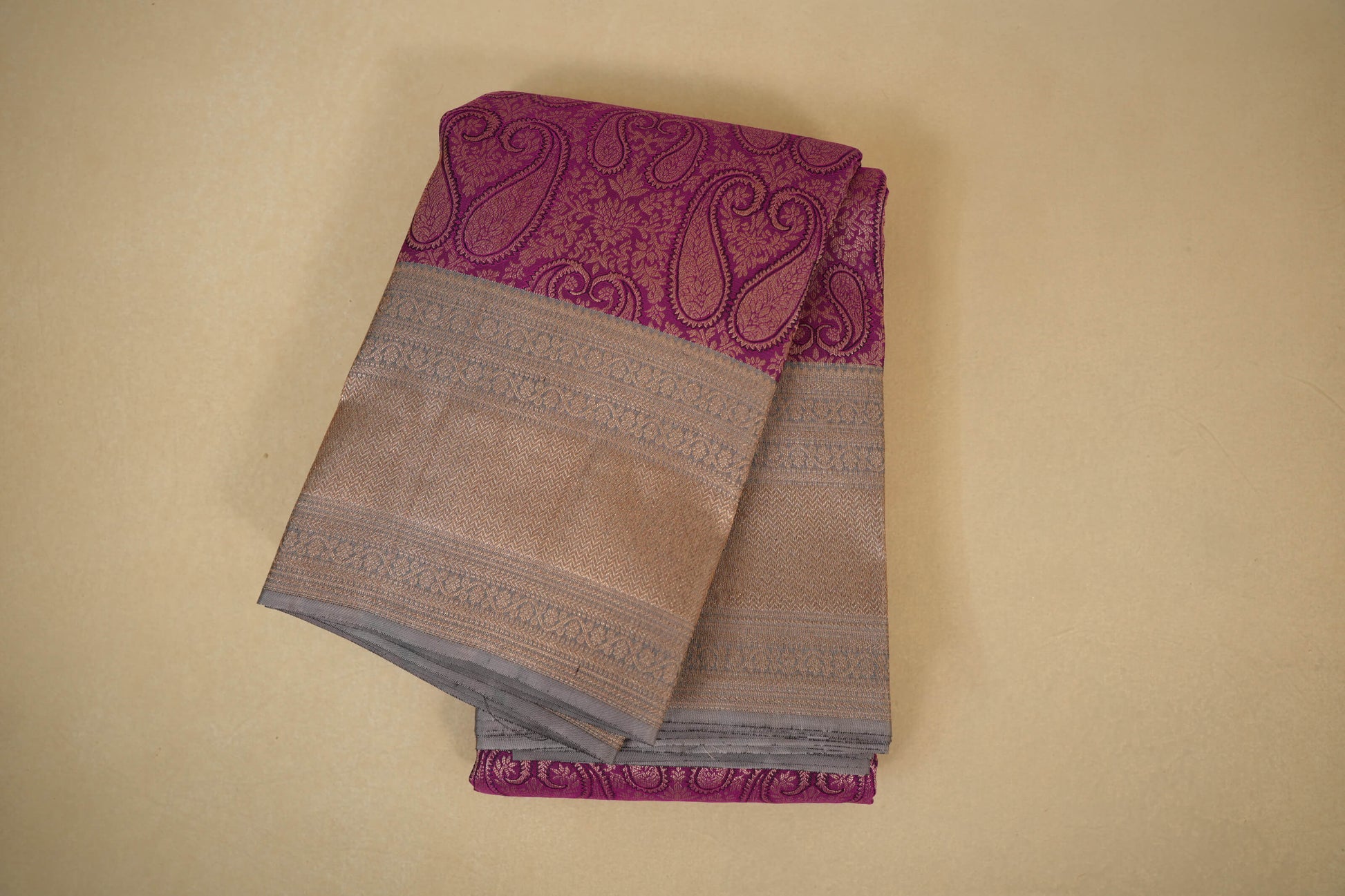Purple vintage kanjivaram silk saree