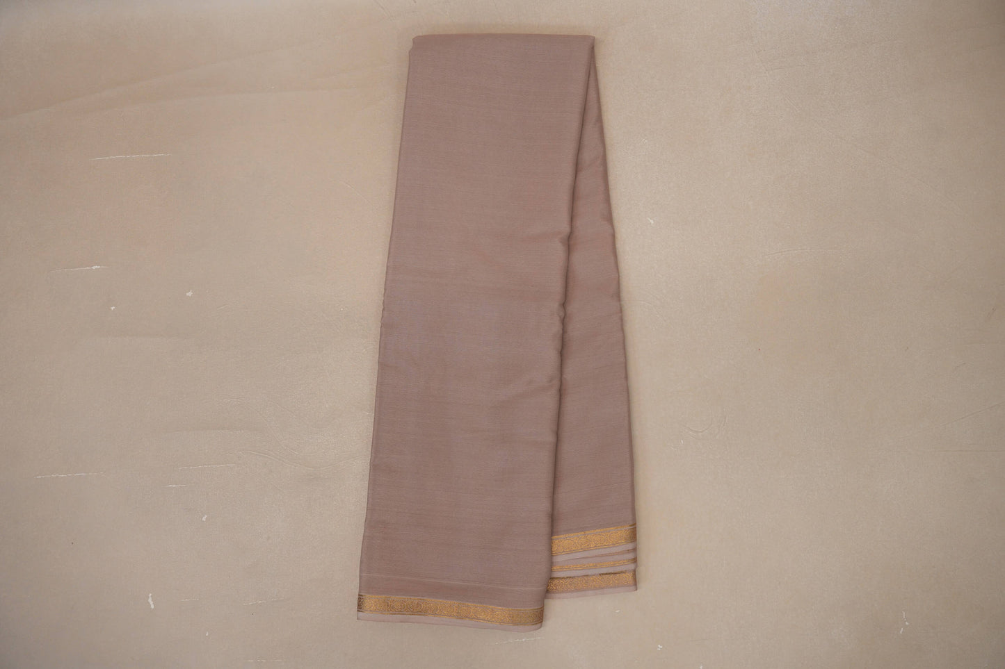 Dark Beige Mysore Silk Saree SS8994