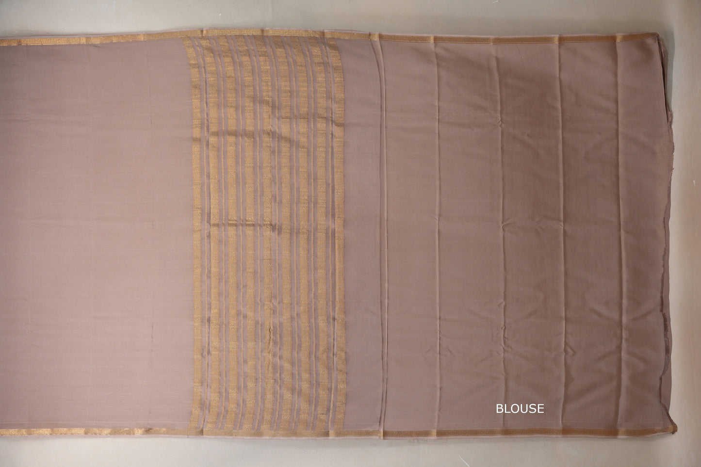 Dark Beige Mysore Silk Saree SS8994
