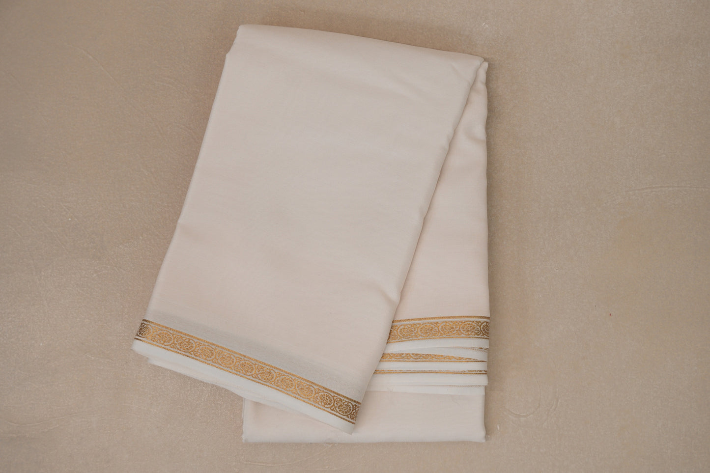 Off white Mysore Silk Saree SS8995