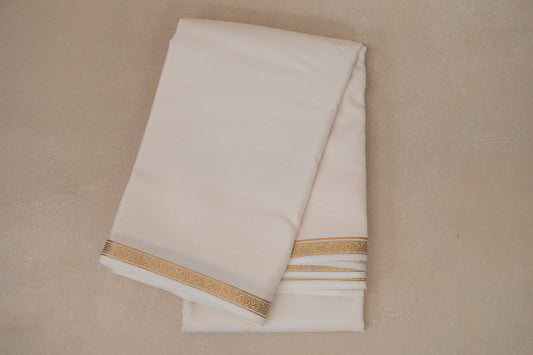 Off white Mysore Silk Saree SS8995