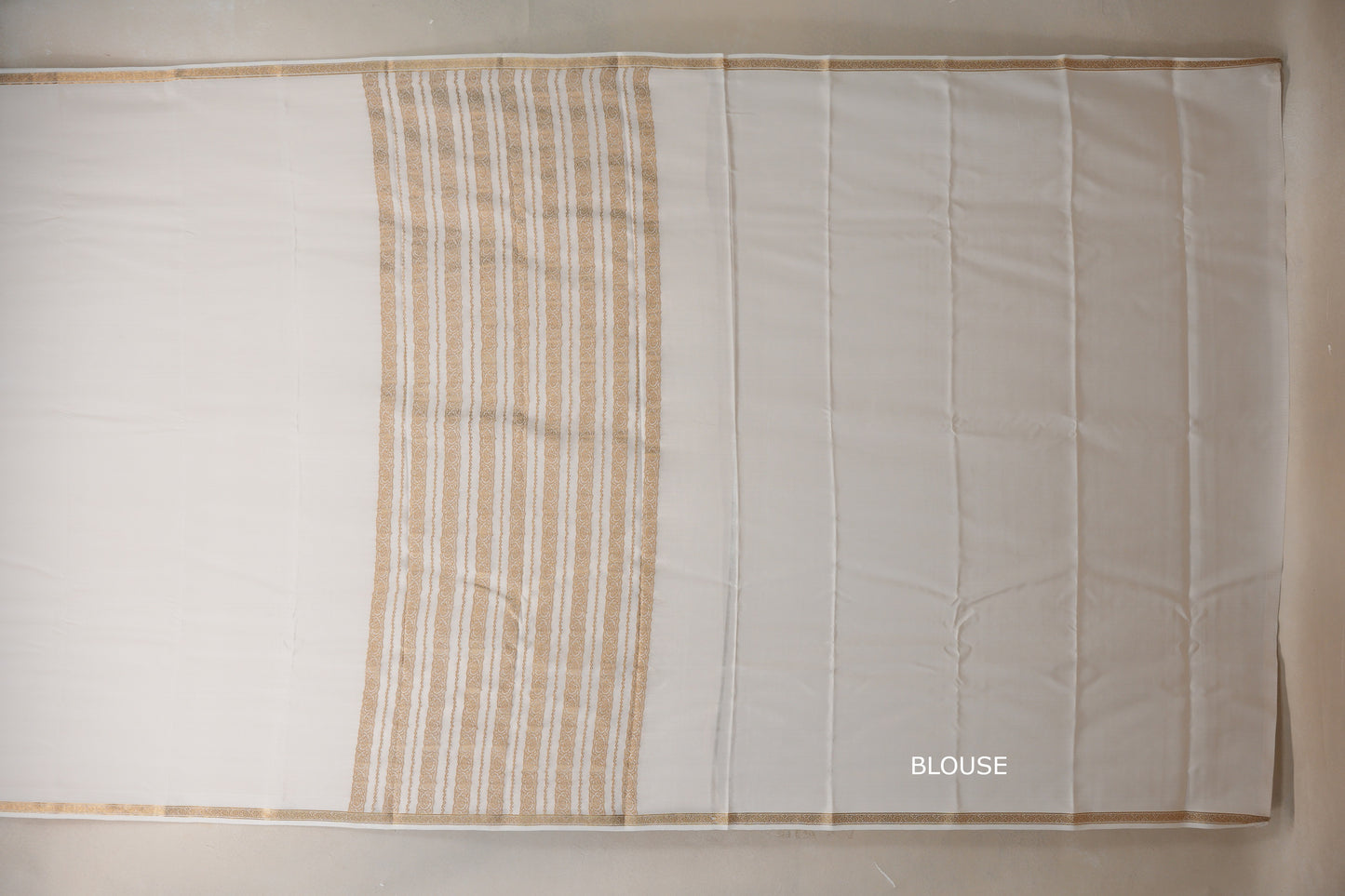 Off white Mysore Silk Saree SS8995