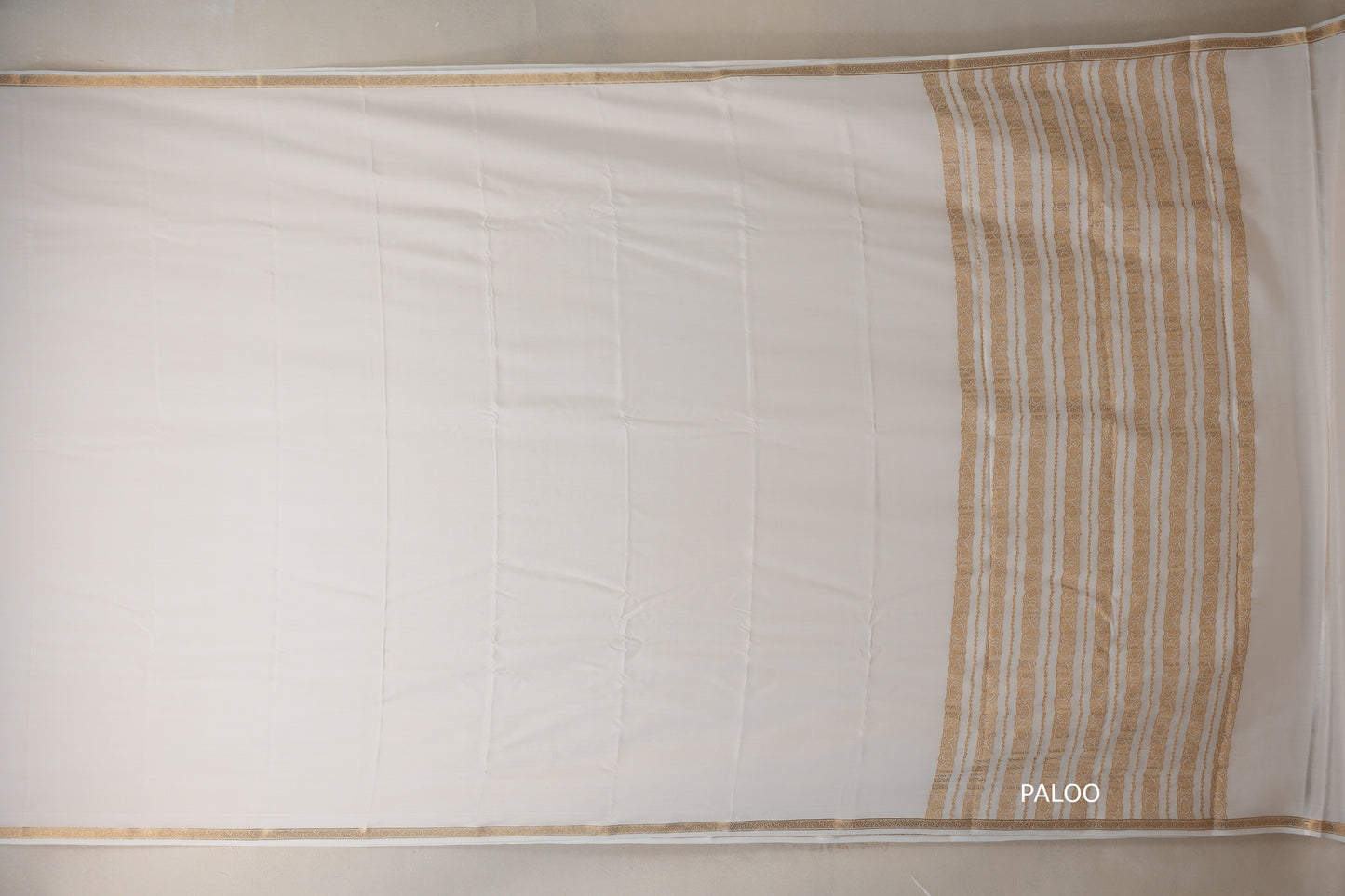 Off white Mysore Silk Saree SS8995