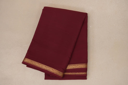 Deep Maroon Mysore Silk Saree SS8997