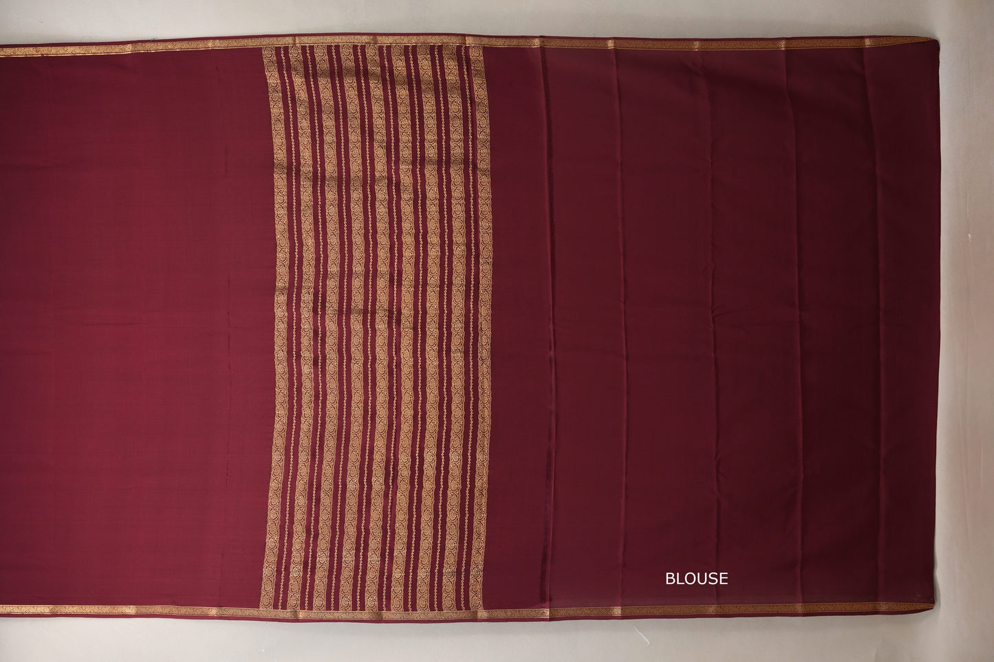 Deep Maroon Mysore Silk Saree SS8997