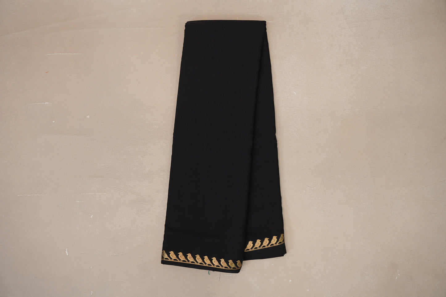 Deep Black Mysore Silk Saree SS8998