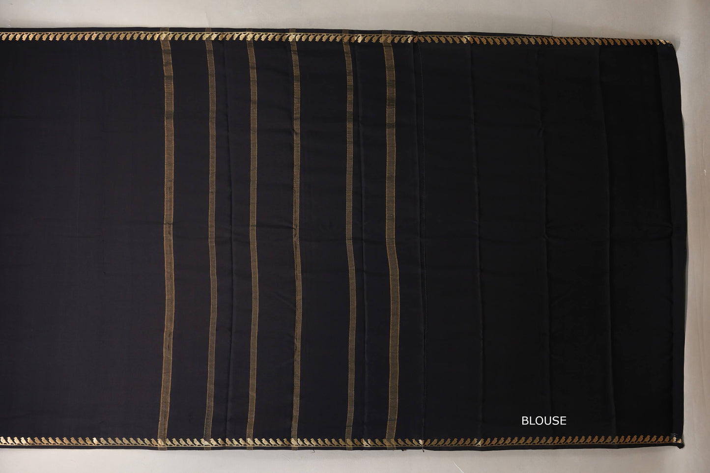 Deep Black Mysore Silk Saree SS8998