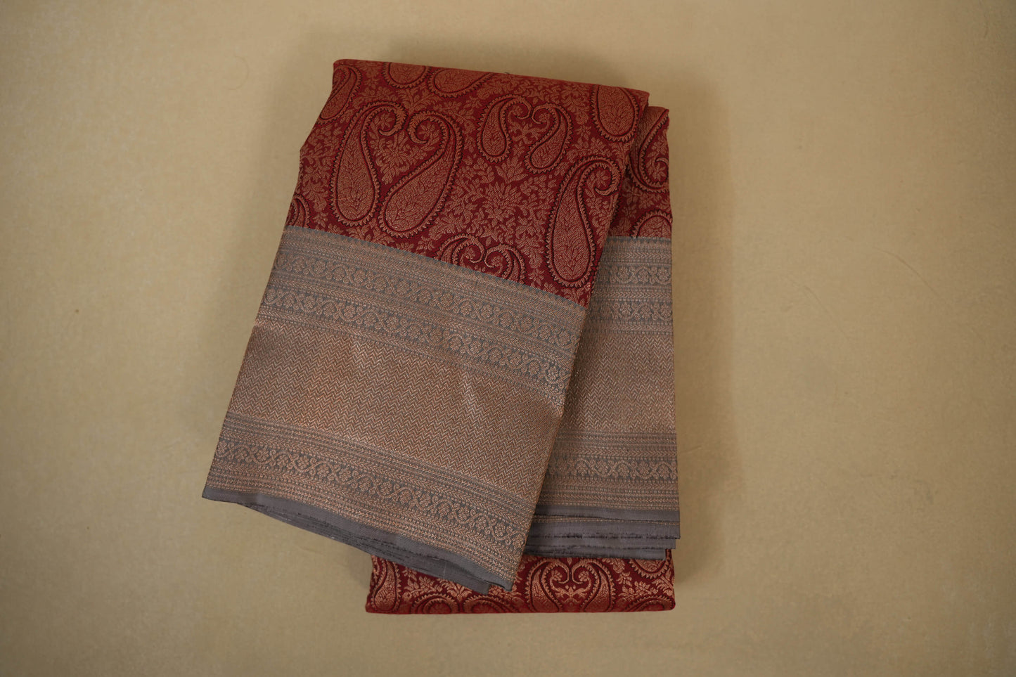 Maroon vintage kanjivaram silk saree